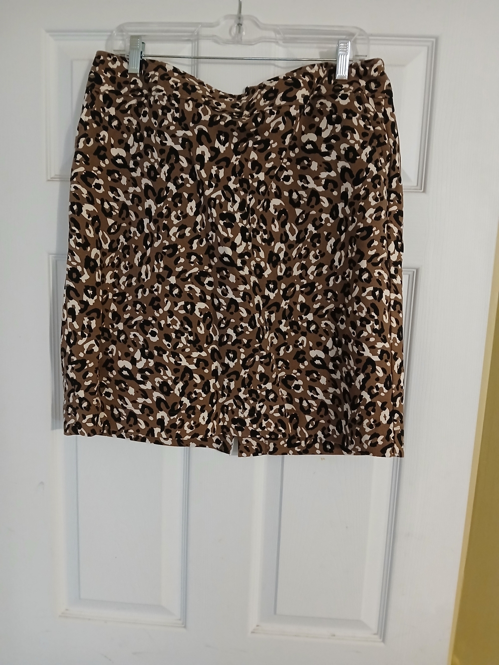 Merona Leopard Print Mini Skirt in Brown Black and Cream